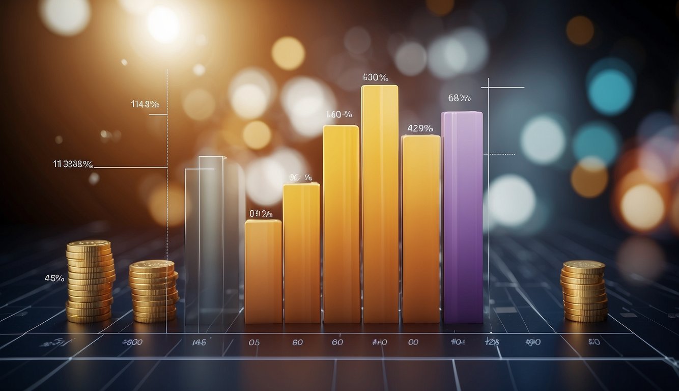 A bar graph showing increasing ROI from cashback for businesses