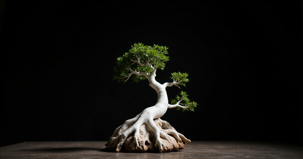 Bonsai Sharimiki: Estilo Tronco Morto com Veio Vivo - Dramaticidade Extrema